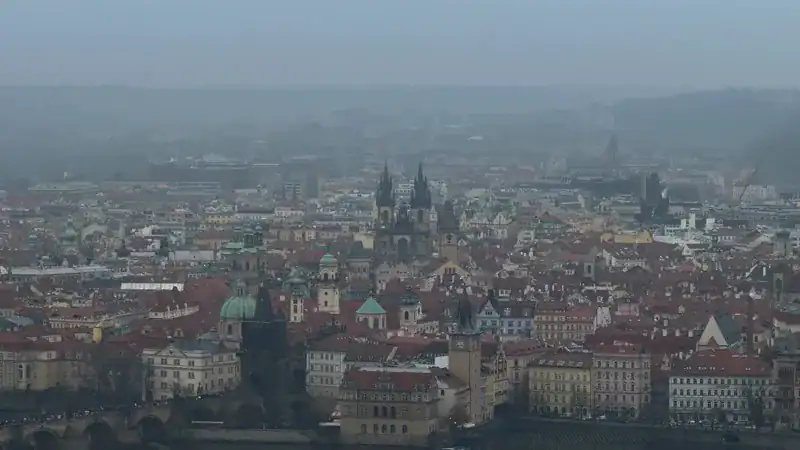 Vista panorámica de Praga desde el mirador del Monasterio de Strahov